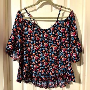 Off shoulder floral top
